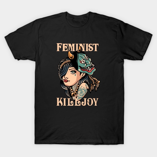 Feminist Killjoy - Oni Mask T-Shirt by Obey Yourself Now